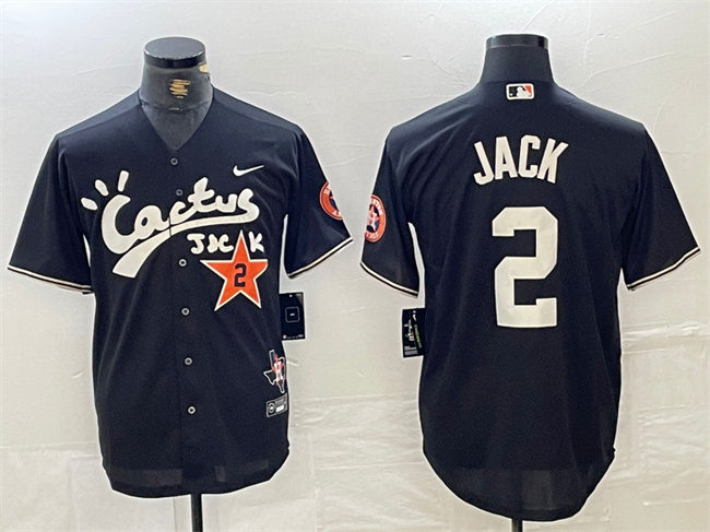 Men's Houston Astros #2 Alex Bregman Black Cactus Jack Vapor Premier Limited Stitched Baseball Jersey